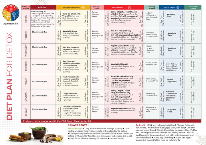 detox and diet plan for our EGA immunity kit