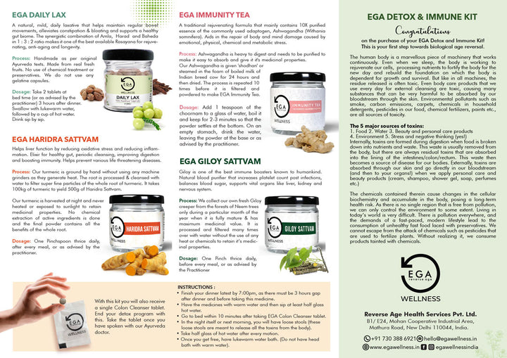 Brochure for immunity and detox kit