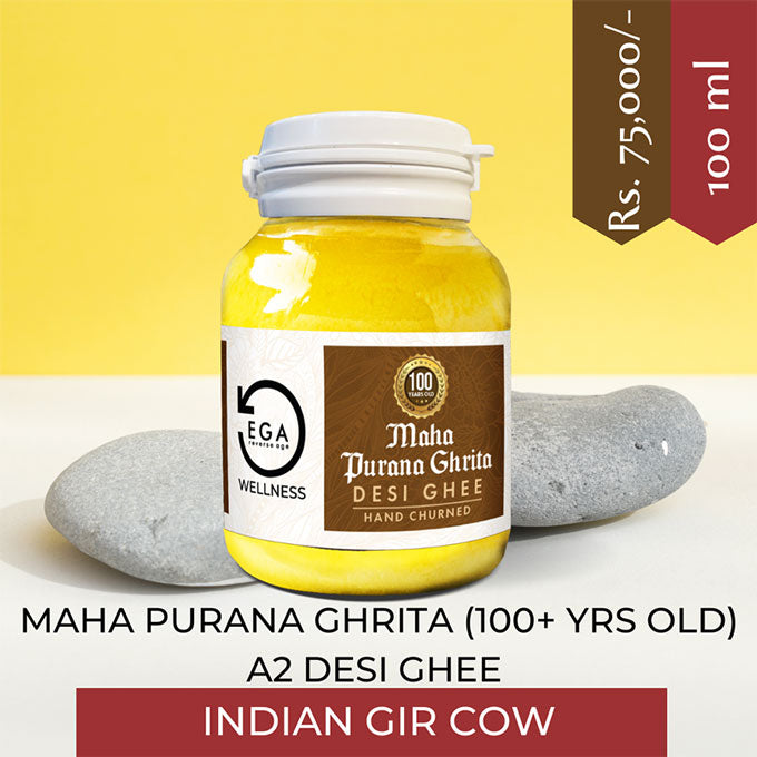 maha purana ghrita desi hand churned ghee from gir cows